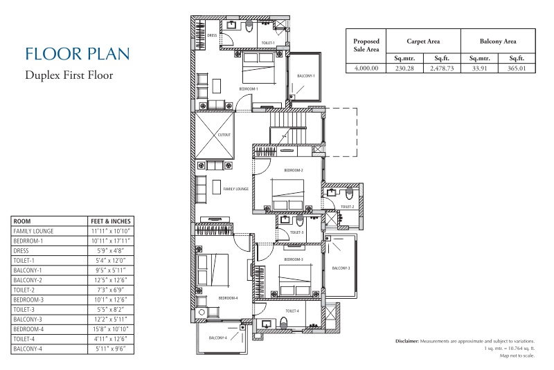 Duplex First floor plan 